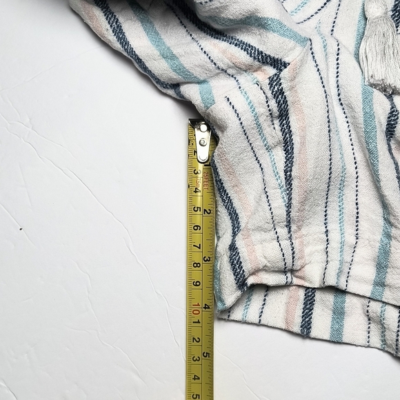 Briggs Women's Linen Blend Coastal Lagenlook Drawstring Stretch Waist Shorts L - Picture 7 of 8